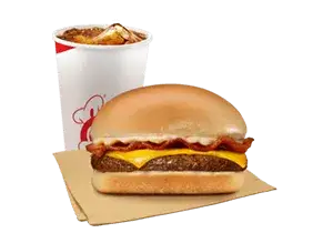 Bacon Cheesy Yumburger With Drink

