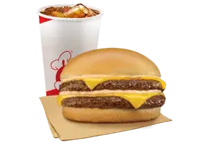 Double Cheesy Yumburger With Drink

